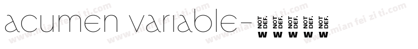 acumen variable字体转换